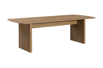 Richeto Matbord 210 cm med 6 Winston Matstolar - Naturlig finish / Beige / Metallben Ek - Products - Möbler - Bord & matgrupp - Matgrupp