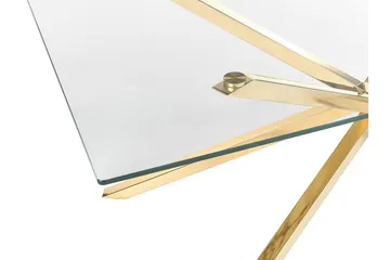 Rimbey Matbord 90x160 cm - Transparent/Guld - Products - Möbler - Bord & matgrupp - Matbord & köksbord