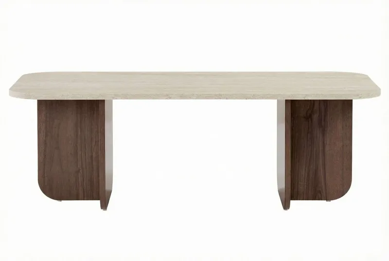 Salrin Soffbord 120x41x60 cm - Travertin, Venezia-valnöt - Products - Möbler - Bord & matgrupp - Soffbord