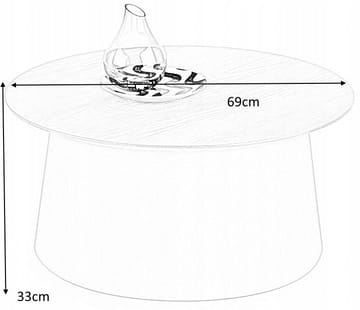 Saranda soffbord Ø69 cm - Vit - Vit - Products - Möbler - Bord & matgrupp - Soffbord