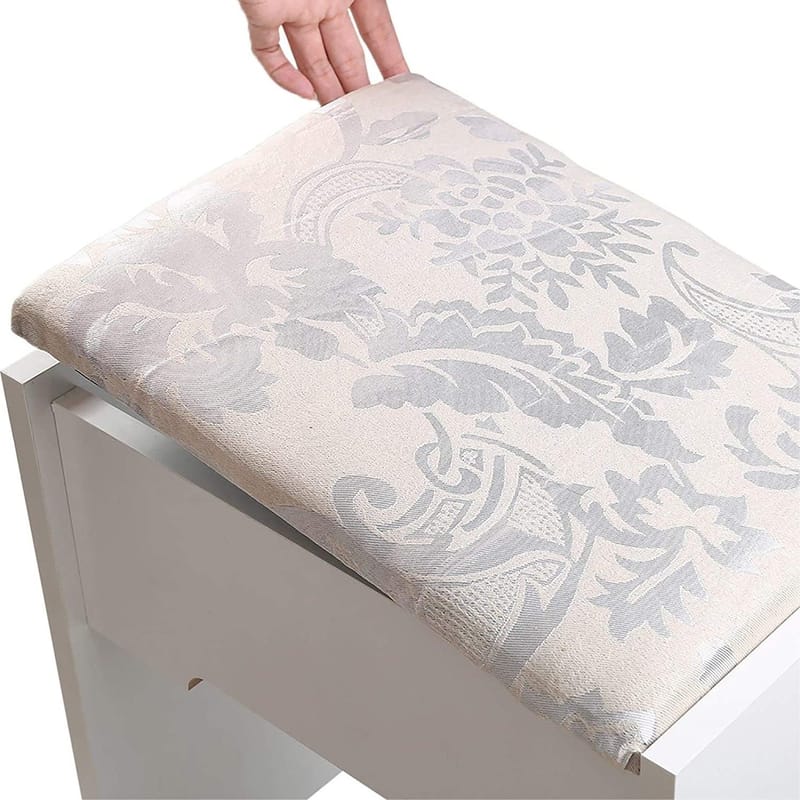 Cindy vitt sminkbord med stol - Vit - Products - Möbler - Bord & matgrupp - Sminkbord & toalettbord