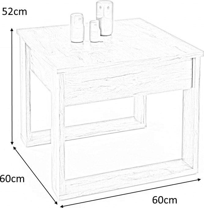Soffbord 60 x 60 cm Ek - Nea - Sonoma ek - Products - Möbler - Bord & matgrupp - Soffbord