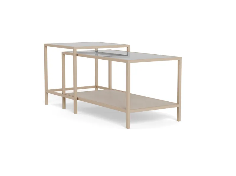 Hasslevik Soffbord 90 cm - Klar/Grå - Products - Möbler - Bord & matgrupp - Soffbord - Soffbord med förvaring