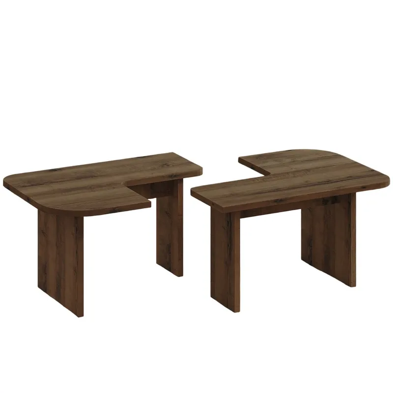 Iris Soffbordsset 90x35x45 cm, Antik valnöt