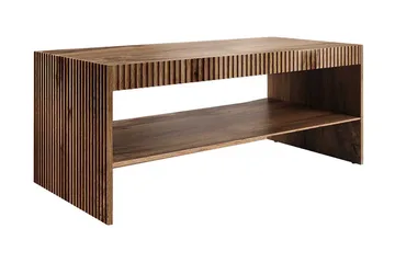 Juniskär ribbad soffbord med hyllförvaring rektangulärt- 120x57x50 Ek - Ek - Products - Möbler - Bord & matgrupp - Soffbord - Soffbord med förvaring