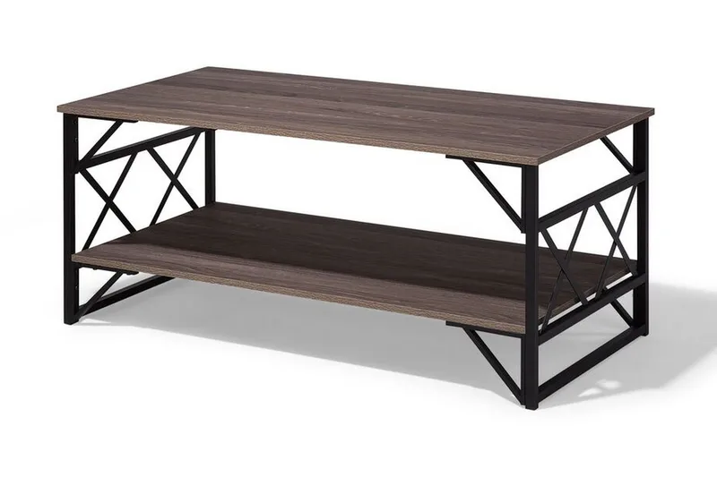 Kindertofte Soffbord 120 cm med Förvaring Hylla - Brungrå - Products - Möbler - Bord & matgrupp - Soffbord - Soffbord med förvaring