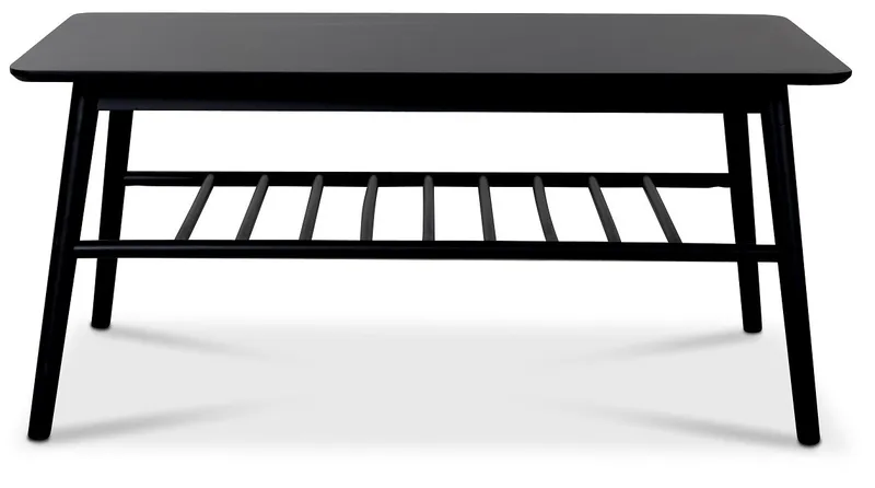 Saltö soffbord med hylla 110 x 60 cm - Svart, Svart