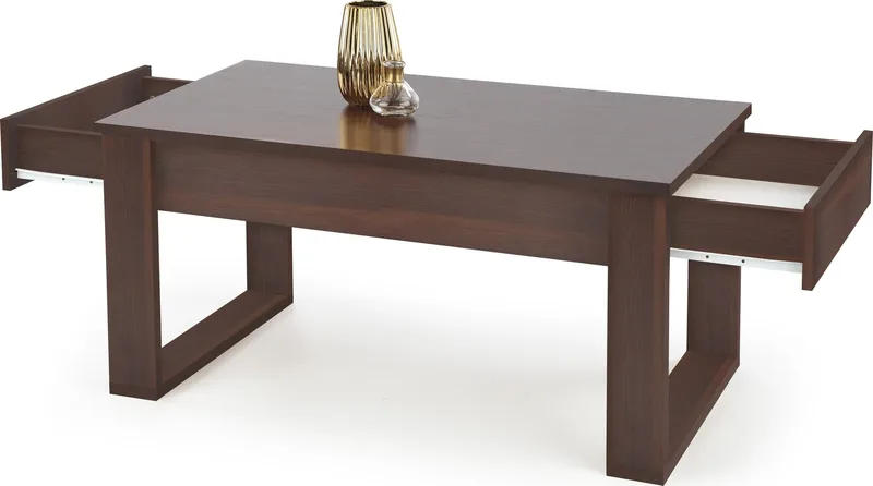 Soffbord med lådor valnöt 110x60 cm, Valnöt