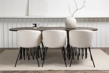 Stone Matgrupp 220 cm Rektangulär med 6 Berit stolar - Beige - Products - Möbler - Bord & matgrupp - Matgrupp