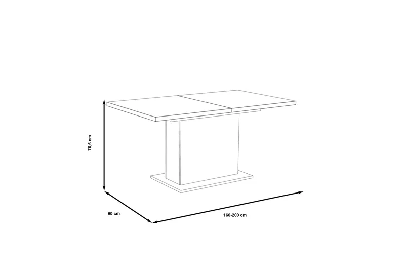 Talebi Matbord 90 cm - Brun/Vit - Products - Möbler - Bord & matgrupp - Matbord & köksbord
