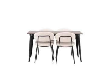 Tempe Matgrupp 140 cm Rektangulär med 4 Chico Stolar - Valnöt - Products - Möbler - Bord & matgrupp - Matgrupp