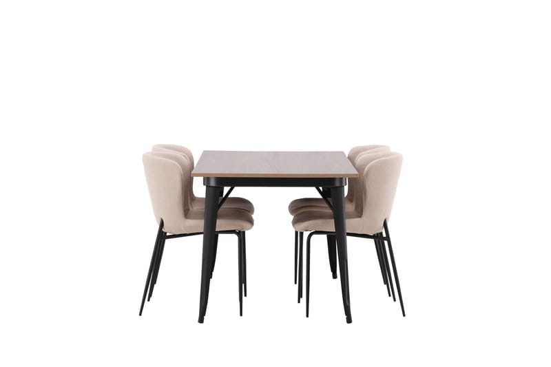 Tempe Matgrupp 140 cm Rektangulär med 4 Modesto stolar - Beige - Products - Möbler - Bord & matgrupp - Matgrupp