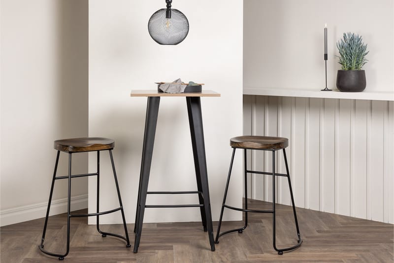 Tempe Matgrupp 60 cm Rektangulär med 2 Ozark stolar - Svart - Products - Möbler - Bord & matgrupp - Matgrupp