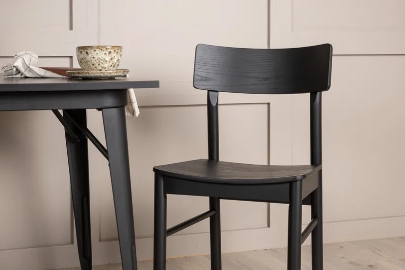 Tempe Matgrupp 80 cm Rektangulär med 2 Montros stolar - Svart - Products - Möbler - Bord & matgrupp - Matgrupp