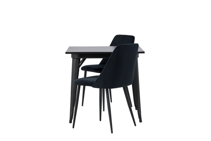 Tempe Matgrupp 80 cm Rektangul är med 2 Night stolar - Svart - Products - Möbler - Bord & matgrupp - Matgrupp