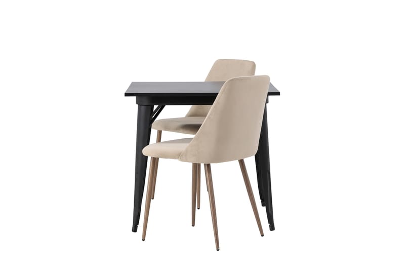 Tempe Matgrupp 80 cm Rektangul är med 2 Night Stolar - Svart - Products - Möbler - Bord & matgrupp - Matgrupp