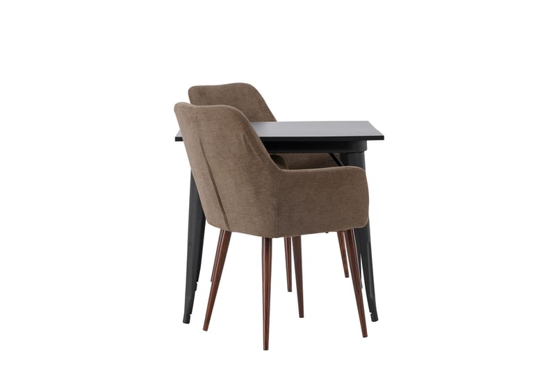 Tempe Matgrupp 80 cm Rektangulär med 2 Tomorrow stolar - Brun - Products - Möbler - Bord & matgrupp - Matgrupp