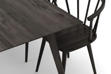 Tyrö Matgrupp med 6 st Tyrö Karmstolar - Smoked Oak/Smoked Oak - Products - Möbler - Bord & matgrupp - Matgrupp
