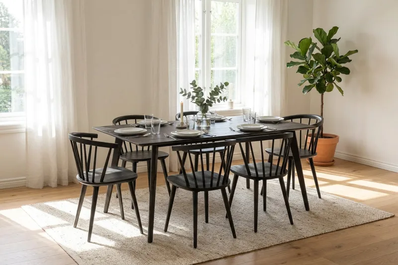Tyrö Rektangulär Matbord & köksbord 190 cm x 90 cm Askträ - Rökt ek - Products - Möbler - Bord & matgrupp - Matbord & köksbord