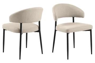 Uppveda Matbord Runt 120 cm med 4 Sawako Stolar - Beige - Products - Möbler - Bord & matgrupp - Matgrupp