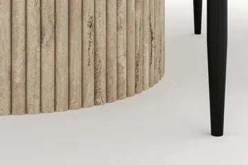 Uppveda Matbord Runt 120 cm med 4 Sawako Stolar - Beige - Products - Möbler - Bord & matgrupp - Matgrupp