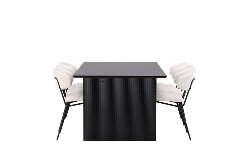 Vail Matgrupp 200 cm Rektangulär med 6 Chico Stolar - Svart - Products - Möbler - Bord & matgrupp - Matgrupp