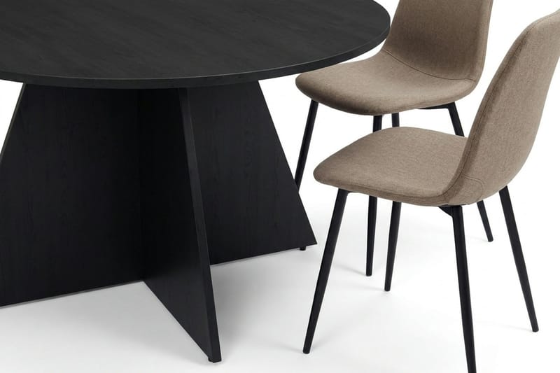 Vera Matgrupp runt 110 cm Svart med 4 Nibe Matstolar - Svart - Products - Möbler - Bord & matgrupp - Matgrupp