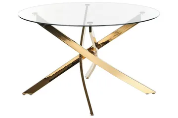 Vincenzo Matbord 120 cm Rund - Transparent/Guld - Products - Möbler - Bord & matgrupp - Matbord & köksbord
