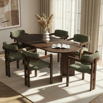 Vintar Matbord- och stolset 180x75x90 cm 7 delar - Milano Walnut, Dark Walnut, Green - Products - Möbler - Bord & matgrupp - Matgrupp