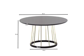 Wilhem Soffbord 80 cm Rektangulär - Svart - Products - Möbler - Bord & matgrupp - Soffbord