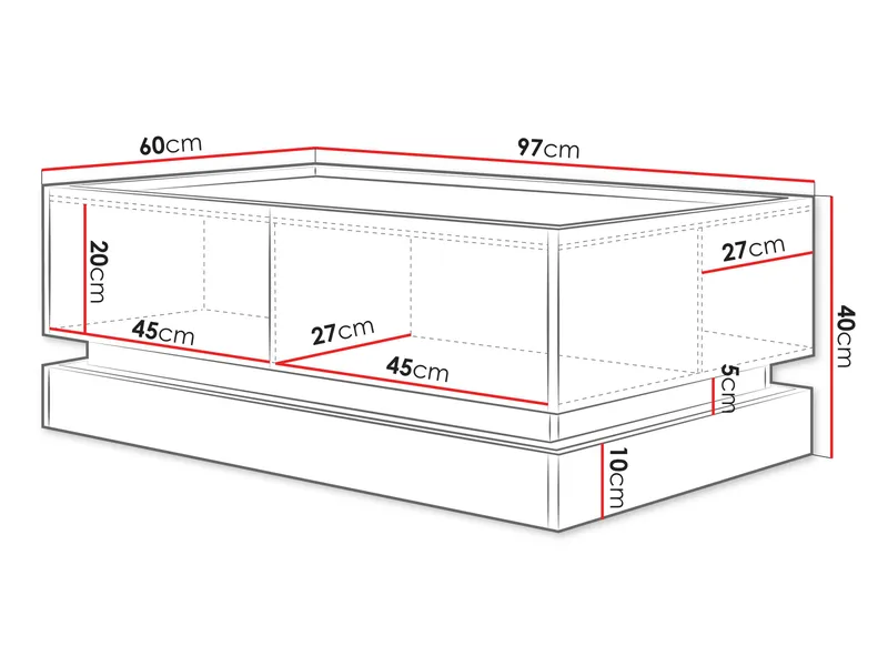 Zelric Soffbord 97 cm - Svart - Products - Möbler - Bord & matgrupp - Soffbord