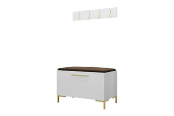 Dunvegan Hallmöbelset 84x44 cm - Vit - Products - Möbler - Hallmöbler - Möbelset för hall & entre