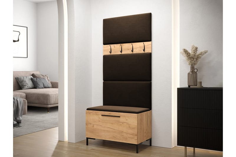 Dunvegan Hallmöbelset 84x46 cm - Mörkbrun - Products - Möbler - Hallmöbler - Möbelset för hall & entre