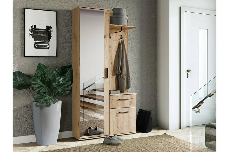 Rosehall Hallmöbelset 97x30 cm 195x Brown - Products - Möbler - Hallmöbler - Möbelset för hall & entre