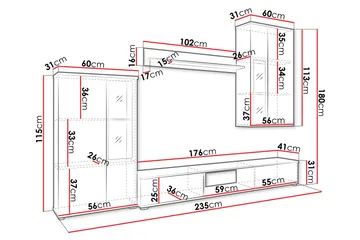Bunta Tv-möbelset - Rosa - Products - Möbler - TV- & Mediamöbler - TV-möbelset