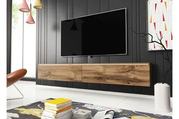 Cuguen Tv-skåp 180 cm Vit LED - Ljus Natur - Products - Möbler - TV- & Mediamöbler - TV-skåp