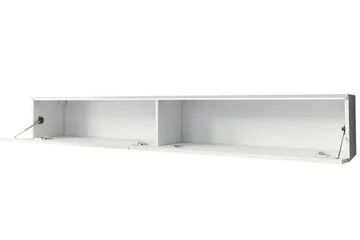 Cuguen Vägghängd Tv bänk med Förvaring 180x32x30 cm - Vit / Högglans - Products - Möbler - TV- & Mediamöbler - TV bänk & mediabänk