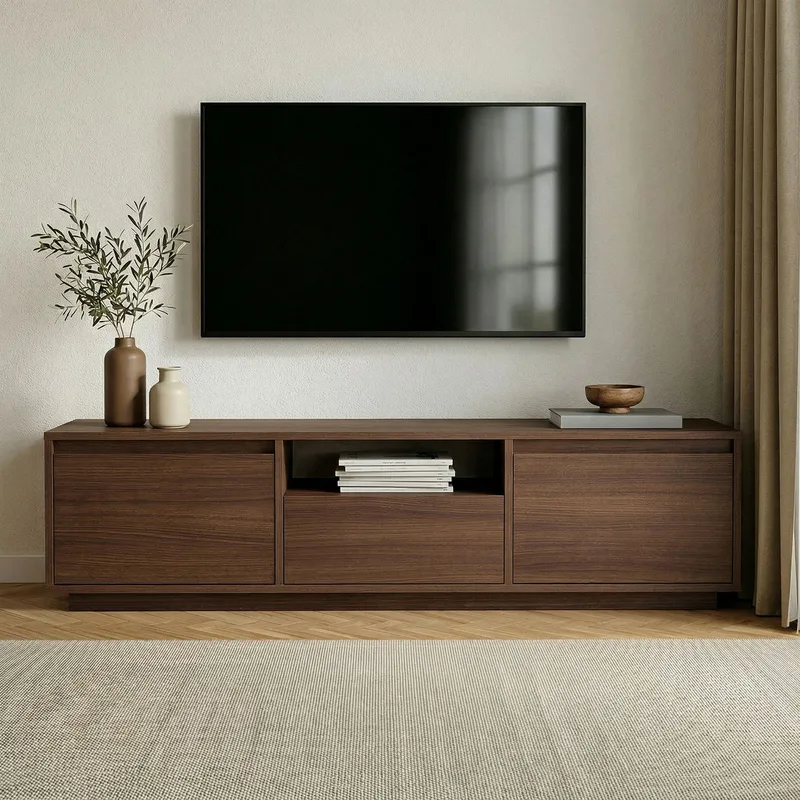 Domar Tv-bänk med Förvaring 160 cm - Valnöt - Products - Möbler - TV- & Mediamöbler - TV bänk & mediabänk