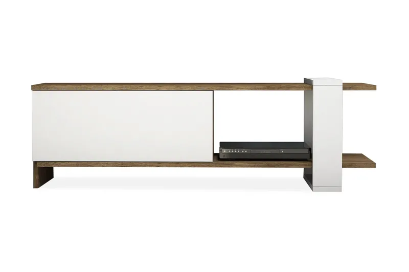 Gersby TV-Bänk 120 cm, Brun/Vit