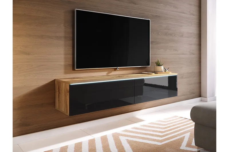 Kanak Tv-bänk 140 cm - Natur/Svart - Products - Möbler - TV- & Mediamöbler - TV bänk & mediabänk