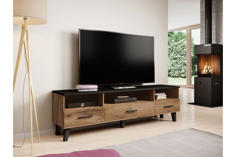 Kardos Tv-möbelset 180 cm - Natur/Svart - Products - Möbler - TV- & Mediam öbler - TV-möbelset