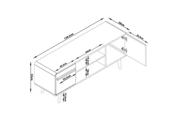 Lowboard Chantal Natur - Natur - Products - Möbler - TV- & Mediamöbler - TV bänk & mediabänk