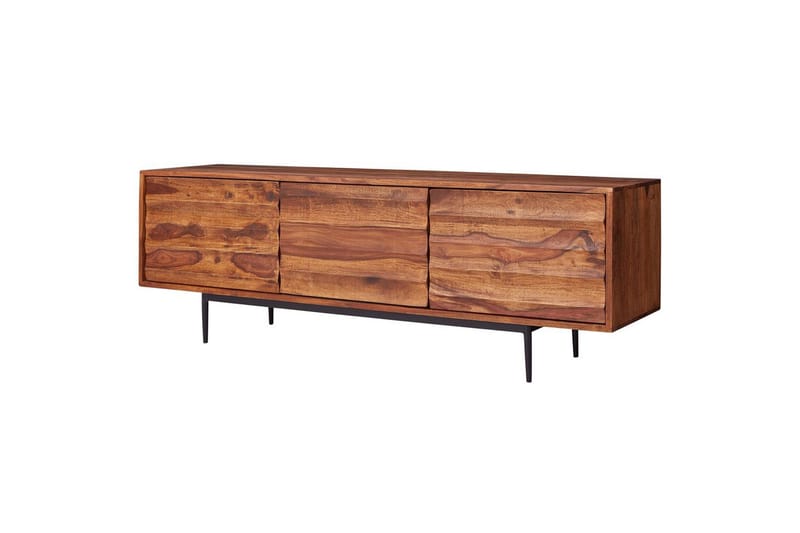 Lowboard Wohnling Massivt trä med förvaring, 3 dörrar, lantlig stil - Products - Möbler - TV- & Mediamöbler - TV-skåp