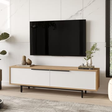 Nilena TV-bänk 160x45,1x35,5 cm - ek, vit - Products - Möbler - TV- & Mediamöbler - TV bänk & mediabänk