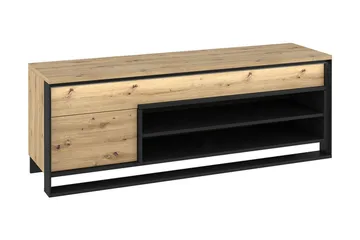 Quant 41x155 cm - Ek/Svart - Products - Möbler - TV- & Mediamöbler - TV bänk & mediabänk