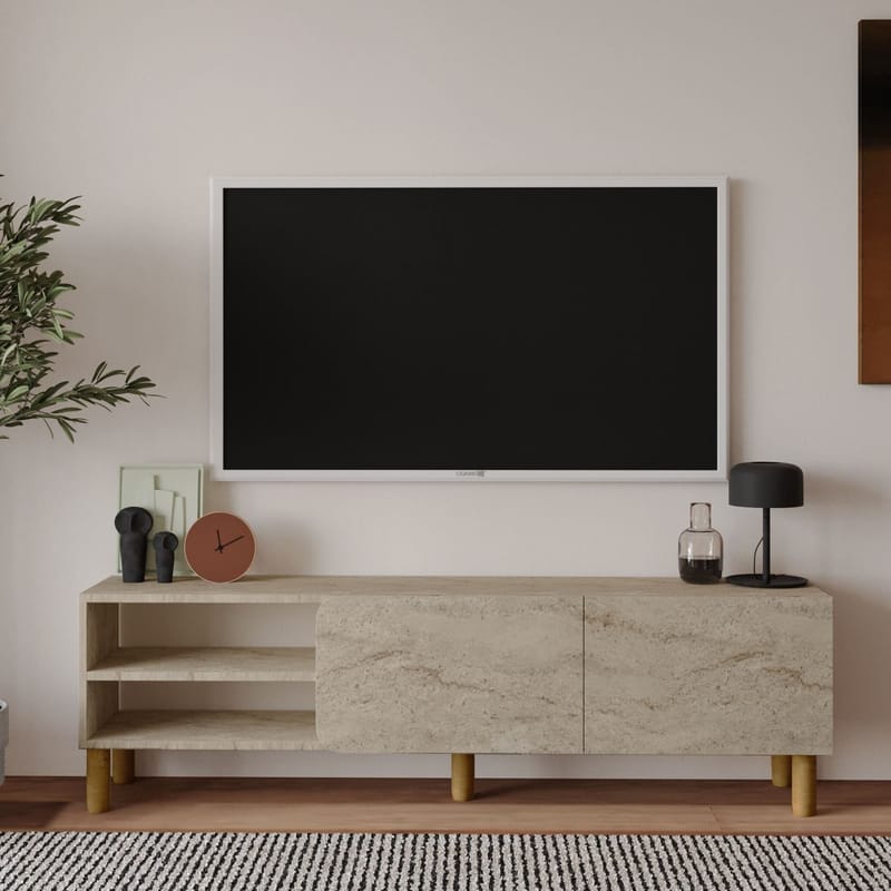 Relento Tv-bänk 150 cm - travertin - Products - Möbler - TV- & Mediamöbler - TV bänk & mediabänk