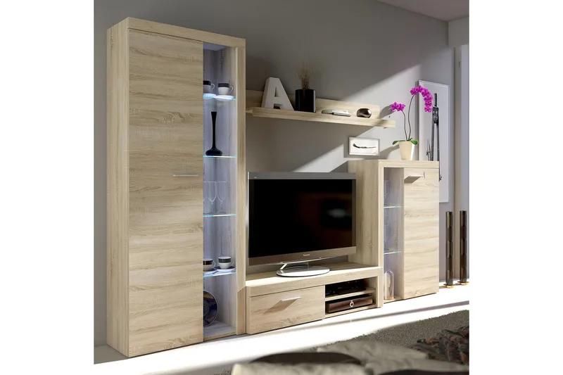 Rumba TV-möbelset, Beige/Grå