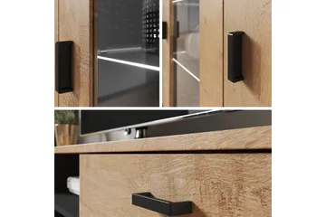 Ruskelsby TV-bänk 140 cm - Ek/Svart - Products - Möbler - TV- & Mediamöbler - TV bänk & mediabänk