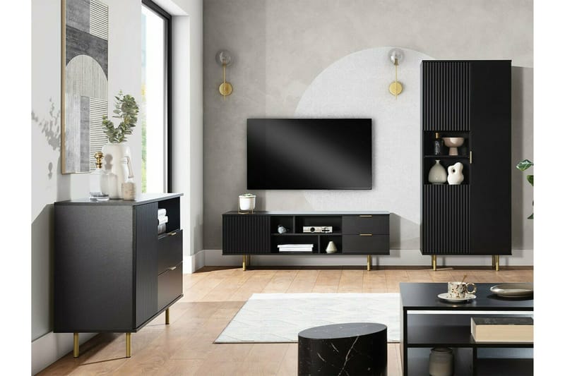 Staffin Tv-skåp 150 cm - Svart - Products - Möbler - TV- & Mediamöbler - TV-skåp