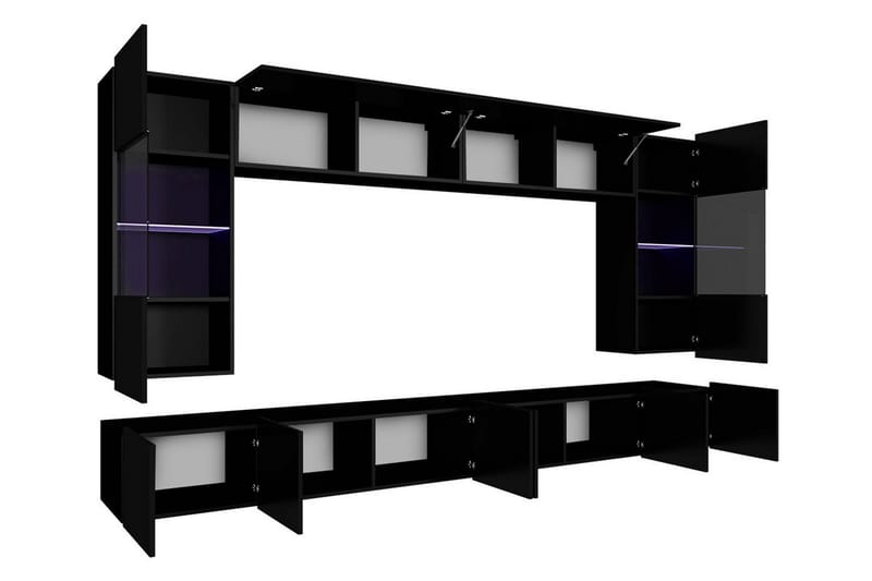 Tessan Tv-möbelset - Svart - Products - Möbler - TV- & Mediamöbler - TV-möbelset